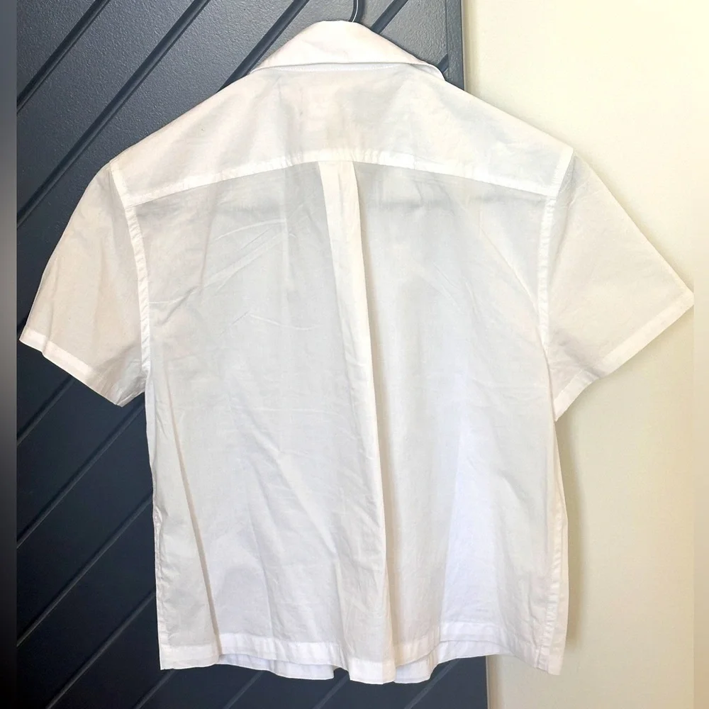 Jcrew embellished short sleeve cropped shirt. Size 2. Pristine condition!